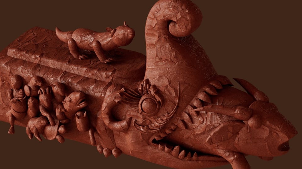 Himalayan Treasures: Dragon Fountain inspired in Bhaktapur- Leonardo Betancur – HIMALAYAN TREASURES: 3D PROP CHALLENGE