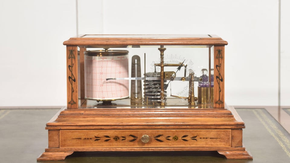 Walnut Barograph ca 1895 – BACK IN TIME ANTIQUE PROPS CHALLENGE