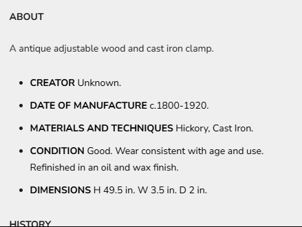 INFO about dimensions and materilas.