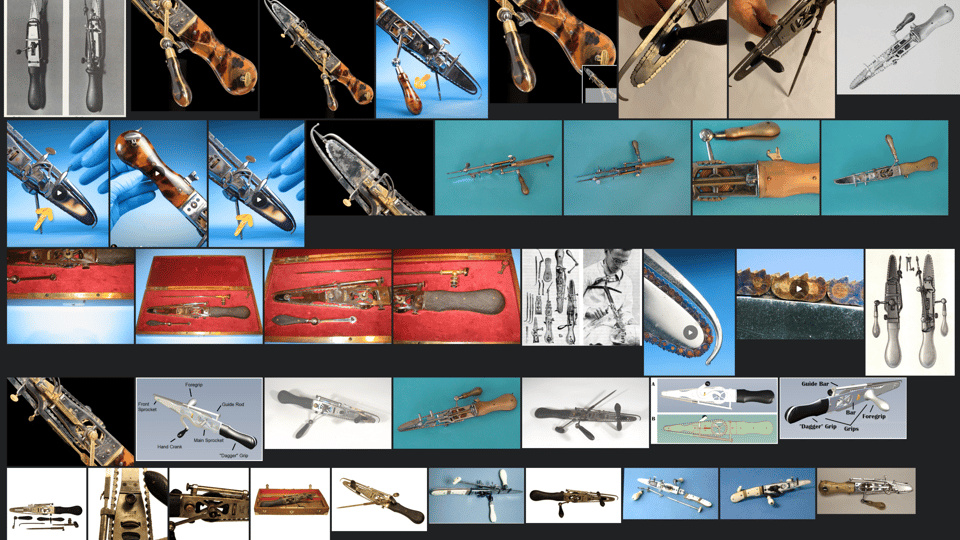 BoneSaw - Chain Osteotome – BACK IN TIME ANTIQUE PROPS CHALLENGE