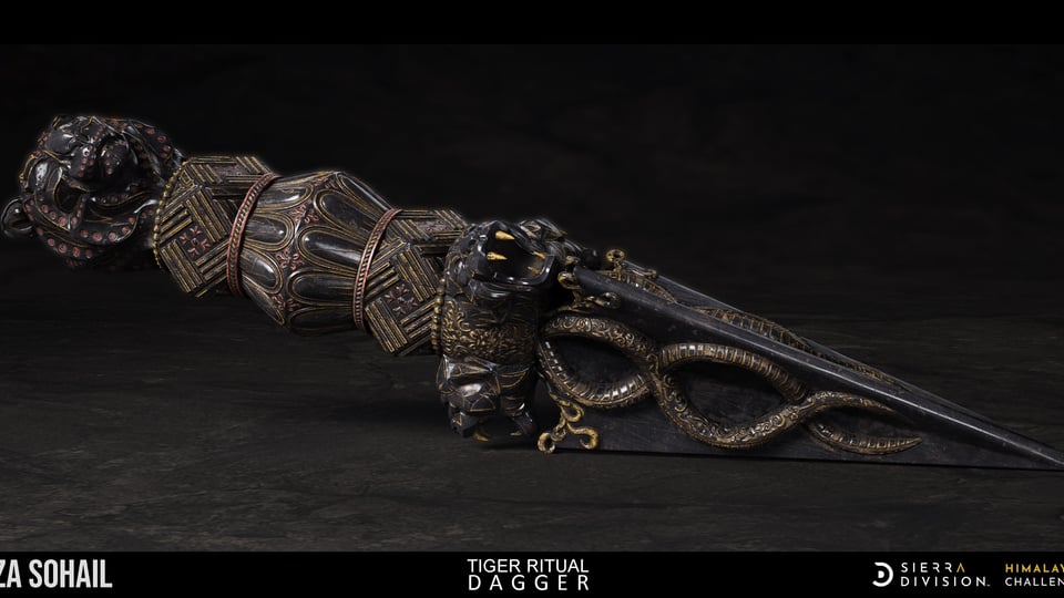 Himalayan Treasures: Tiger Ritual Dagger - Humza Sohail – HIMALAYAN TREASURES: 3D PROP CHALLENGE