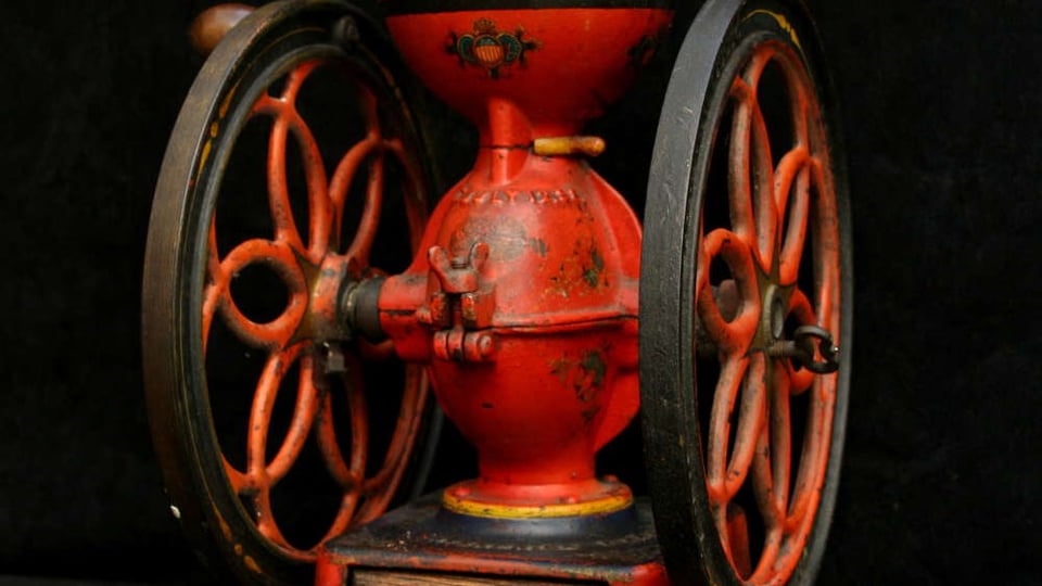 Antique Coffee Grinder - Enterprise Manufacturing CO. – BACK IN TIME ANTIQUE PROPS CHALLENGE