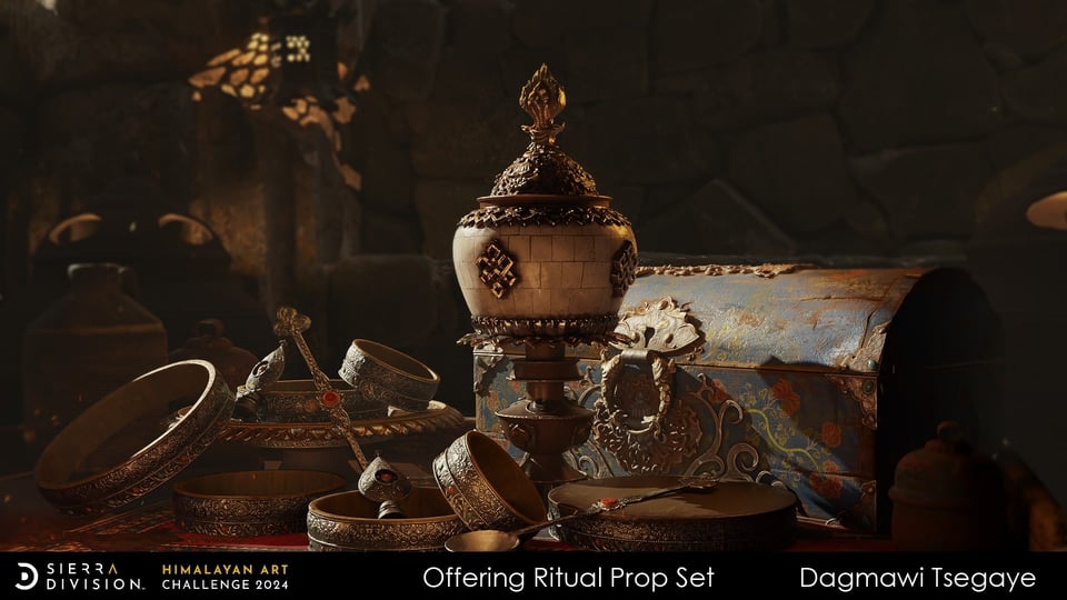 Himalayan Treasures: Buddhist Rice Offering Bowl - Dagmawi Tsegaye – HIMALAYAN TREASURES: 3D PROP CHALLENGE