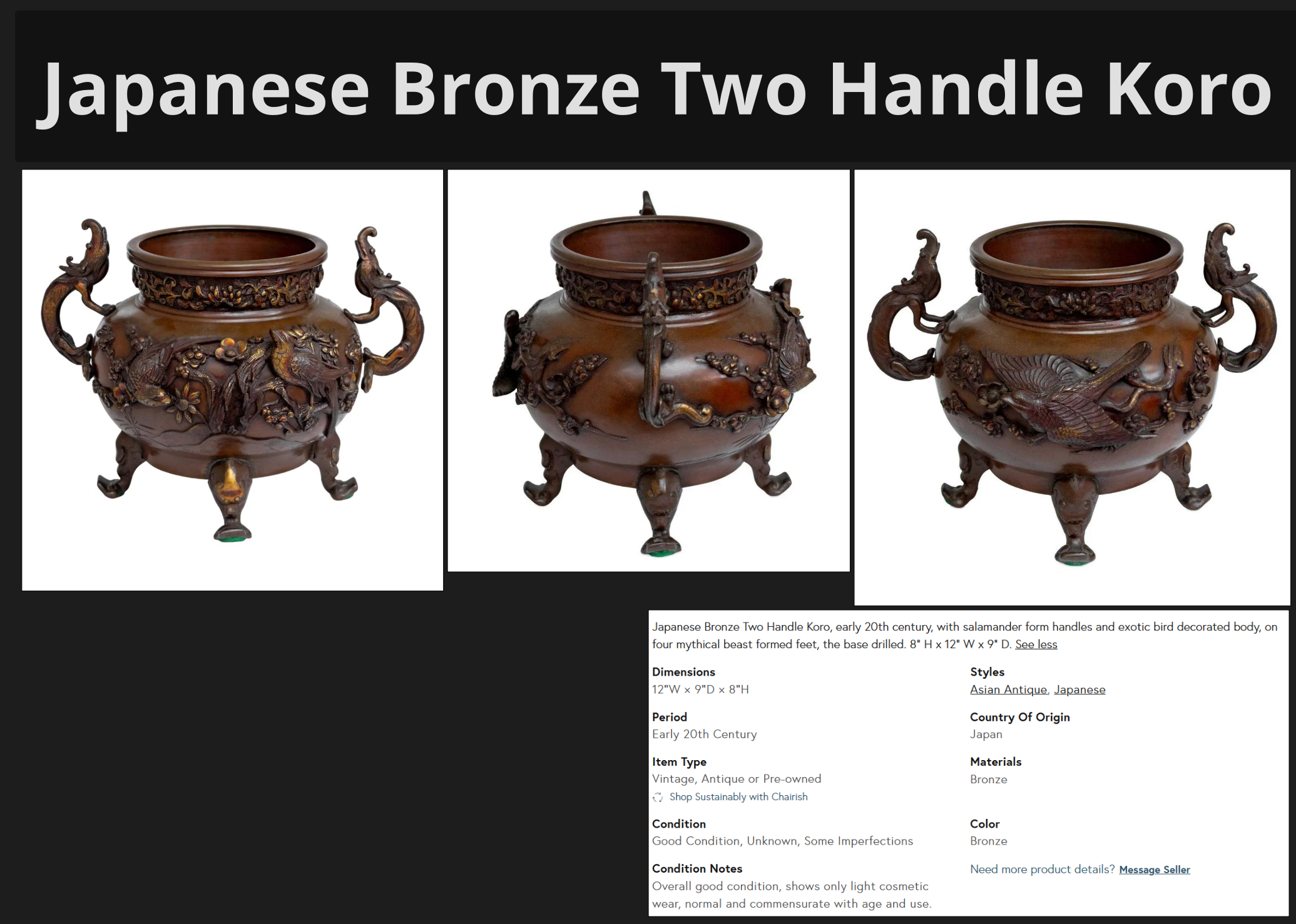 Early 20th Century Japanese Koro – BACK IN TIME ANTIQUE PROPS CHALLENGE by CubeMelonClock – Update #1