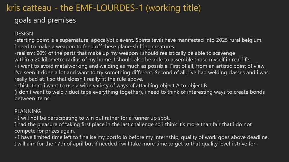 Apocalyptic Weapons Challenge: the EMF-Lourdes1 - Kris Catteau – APOCALYPTIC WEAPONS: 3D PROP CHALLENGE