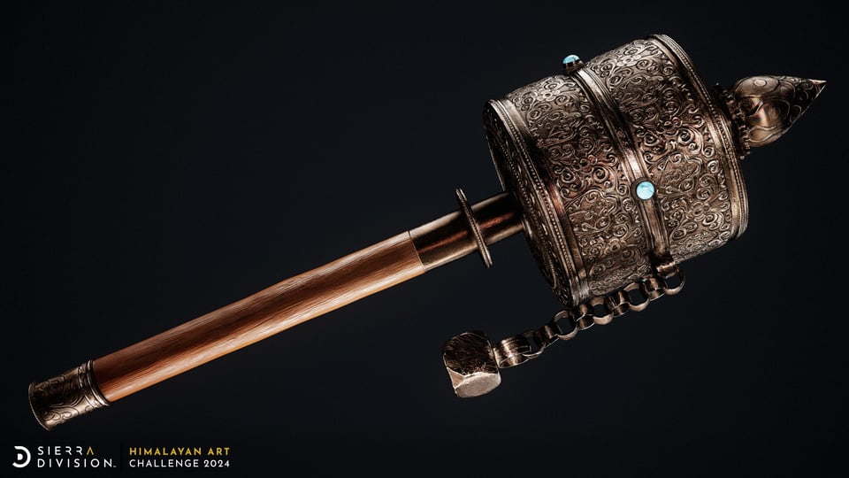 Himalayan Treasures: Tibetan Handheld Prayer Wheel - Nicholas Hofbauer