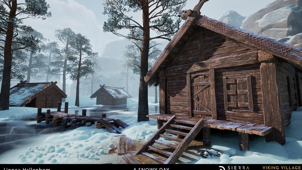 Viking Village: (A snowy day) - Linnea Hallenbom
