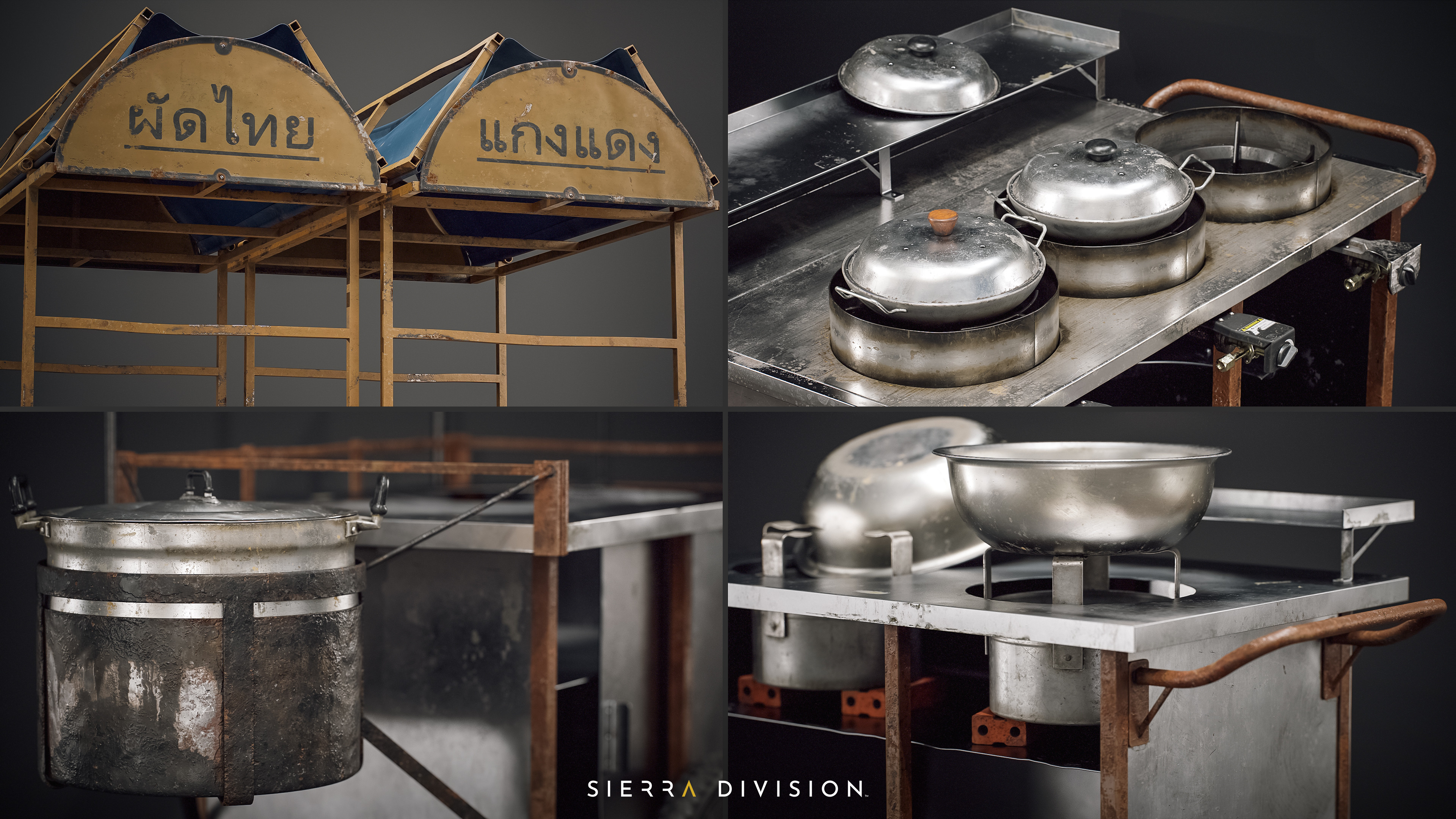 Details of the different parts of the Street Food Carts
