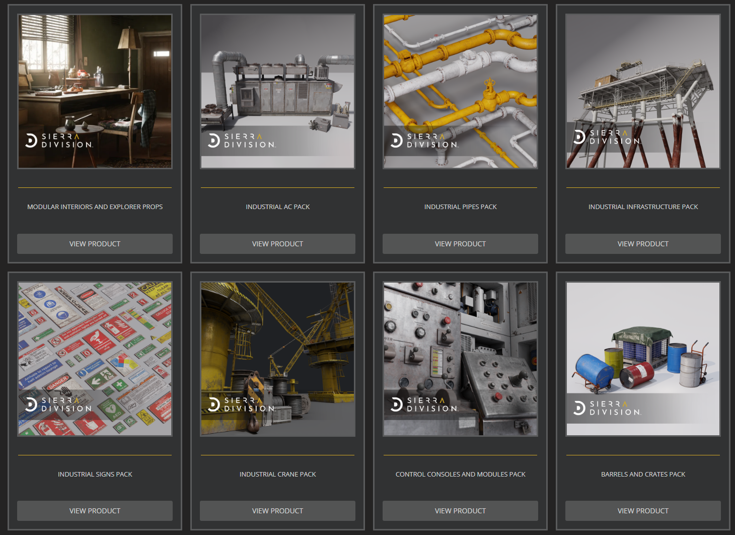 3D Asset Packs sold by Sierra Division